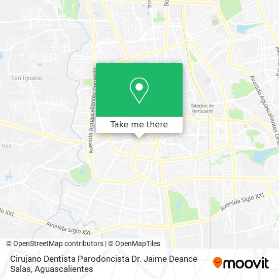 Mapa de Cirujano Dentista Parodoncista Dr. Jaime Deance Salas