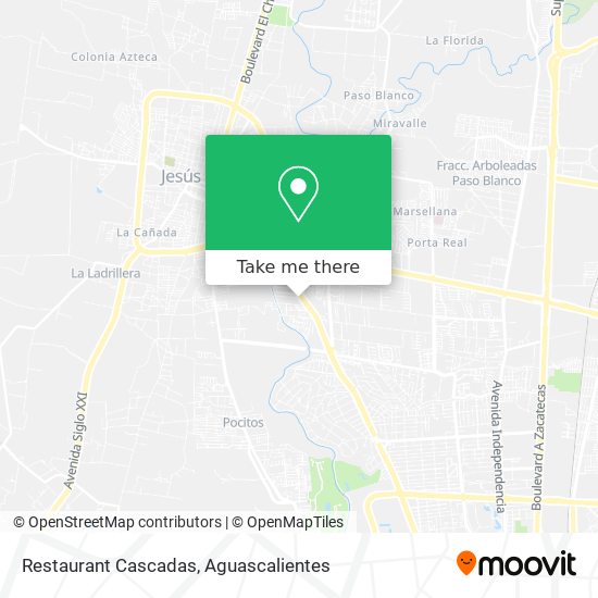 Restaurant Cascadas map