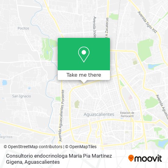Consultorio endocrinologa María Pia Martínez Gigena map