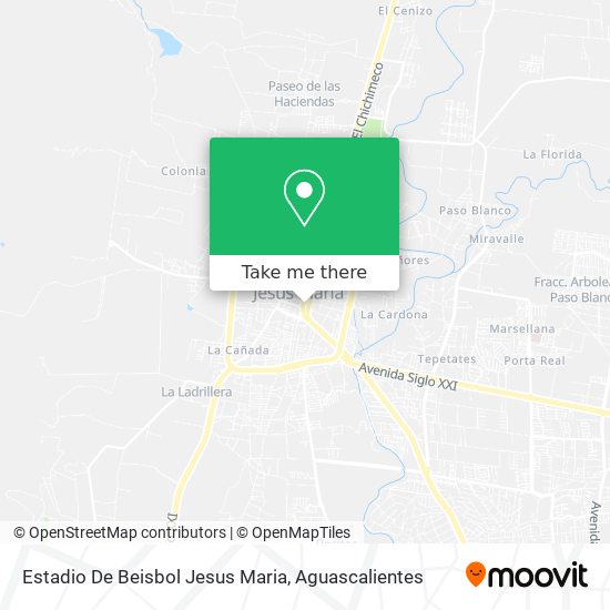 Mapa de Estadio De Beisbol Jesus Maria