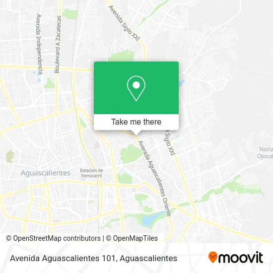 Avenida Aguascalientes 101 map