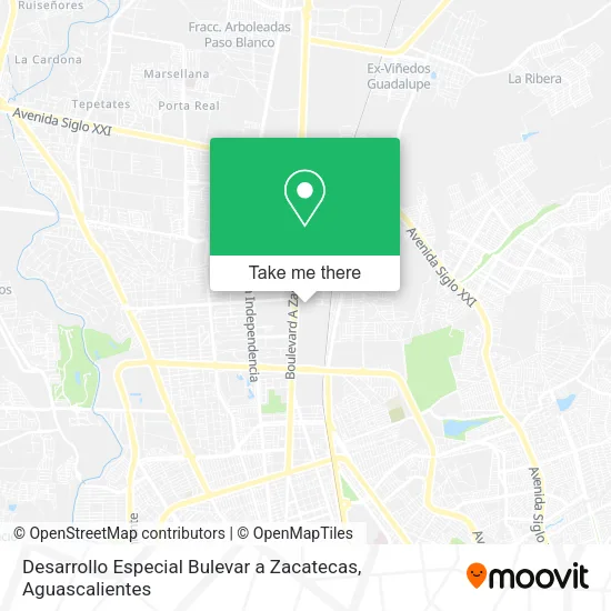 Mapa de Desarrollo Especial Bulevar a Zacatecas