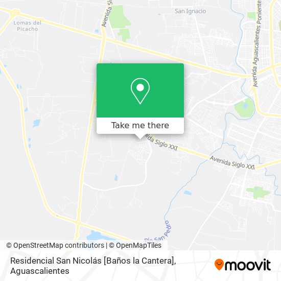 Mapa de Residencial San Nicolás [Baños la Cantera]