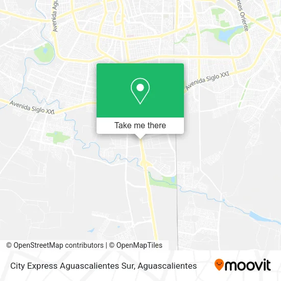 Mapa de City Express Aguascalientes Sur
