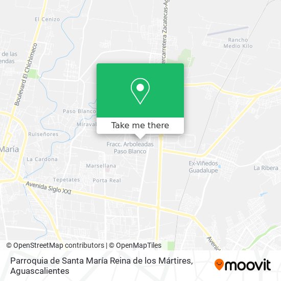 Parroquia de Santa María Reina de los Mártires map