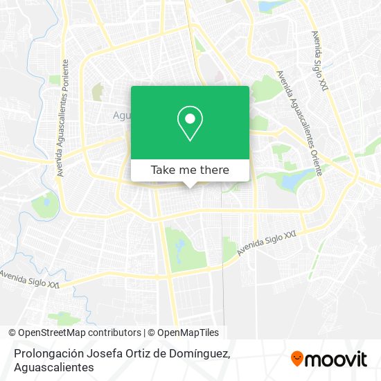 Mapa de Prolongación Josefa Ortiz de Domínguez