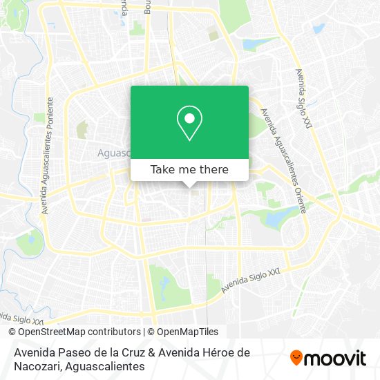 Mapa de Avenida Paseo de la Cruz & Avenida Héroe de Nacozari