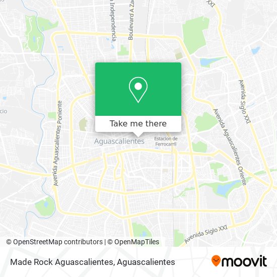 Made Rock Aguascalientes map