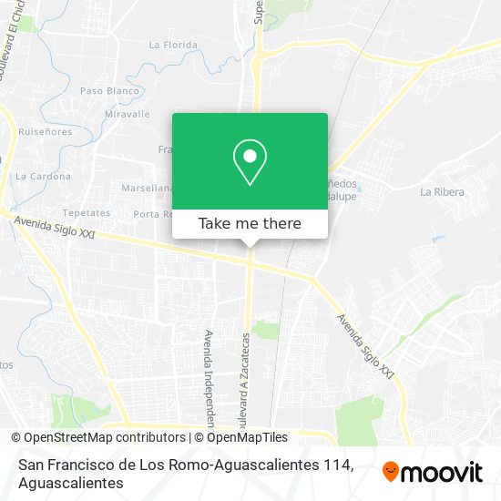 Mapa de San Francisco de Los Romo-Aguascalientes 114