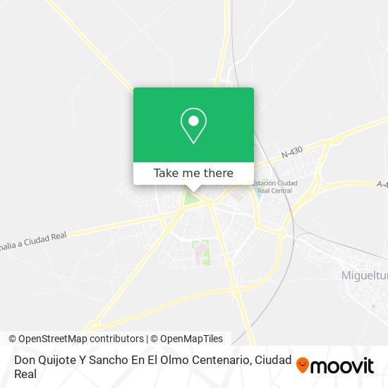 Don Quijote Y Sancho En El Olmo Centenario map