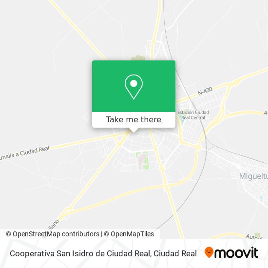 mapa Cooperativa San Isidro de Ciudad Real