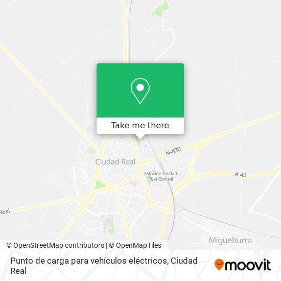 mapa Punto de carga para vehículos eléctricos