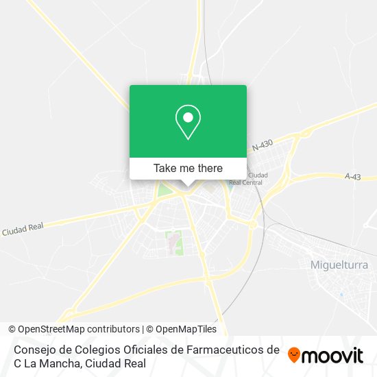 Consejo de Colegios Oficiales de Farmaceuticos de C La Mancha map