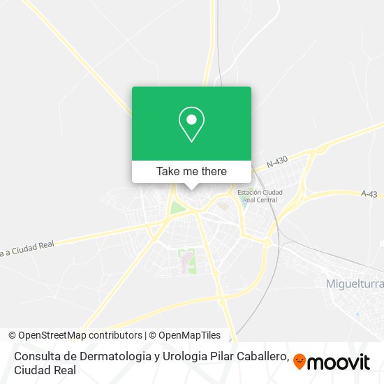 mapa Consulta de Dermatologia y Urologia Pilar Caballero