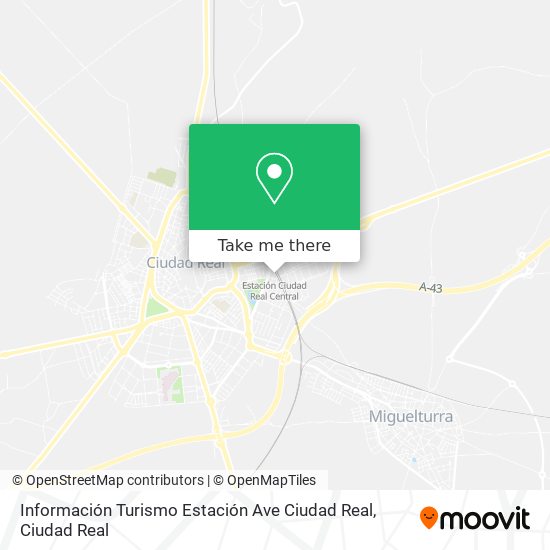 mapa Información Turismo Estación Ave Ciudad Real