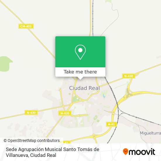 Sede Agrupación Musical Santo Tomás de Villanueva map