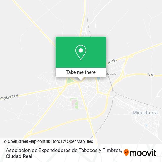 Asociacion de Expendedores de Tabacos y Timbres map