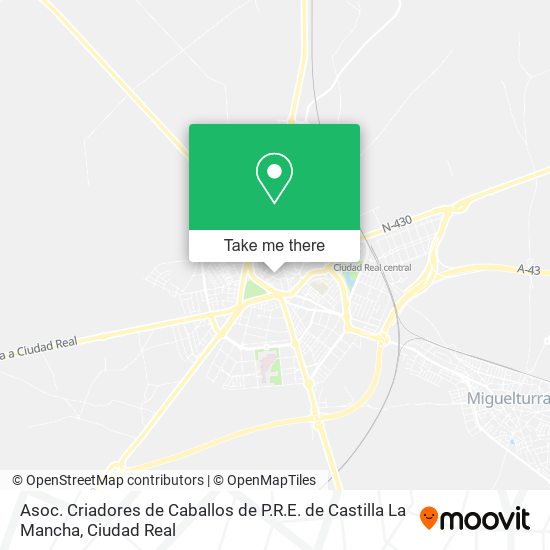 mapa Asoc. Criadores de Caballos de P.R.E. de Castilla La Mancha