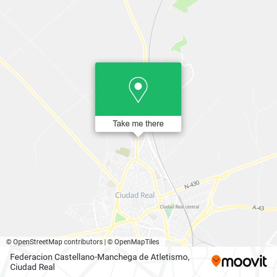 Federacion Castellano-Manchega de Atletismo map