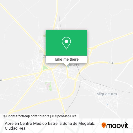 Aore en Centro Médico Estrella Sofia de Megalab map