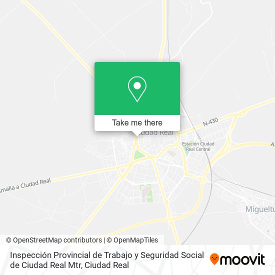 mapa Inspección Provincial de Trabajo y Seguridad Social de Ciudad Real Mtr