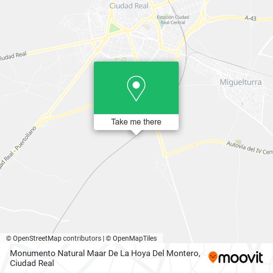 Monumento Natural Maar De La Hoya Del Montero map