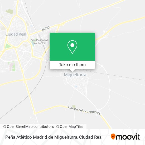 Peña Atlético Madrid de Miguelturra map