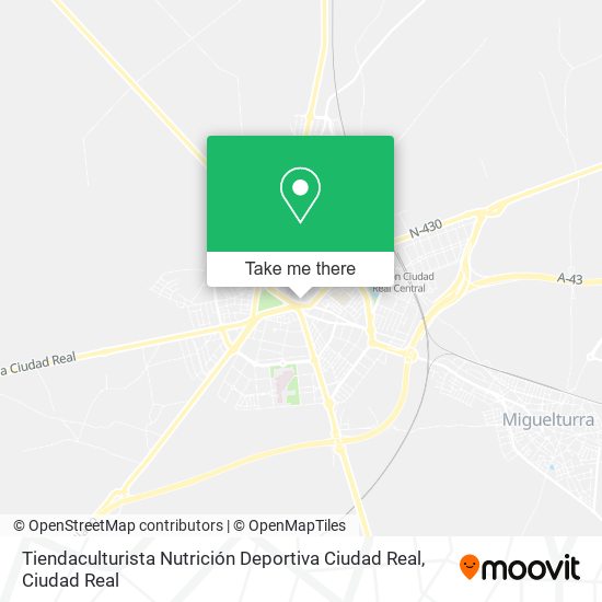 Tiendaculturista Nutrición Deportiva Ciudad Real map