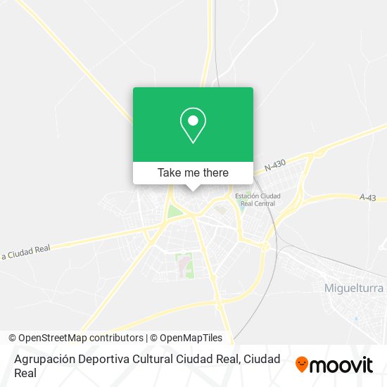 mapa Agrupación Deportiva Cultural Ciudad Real