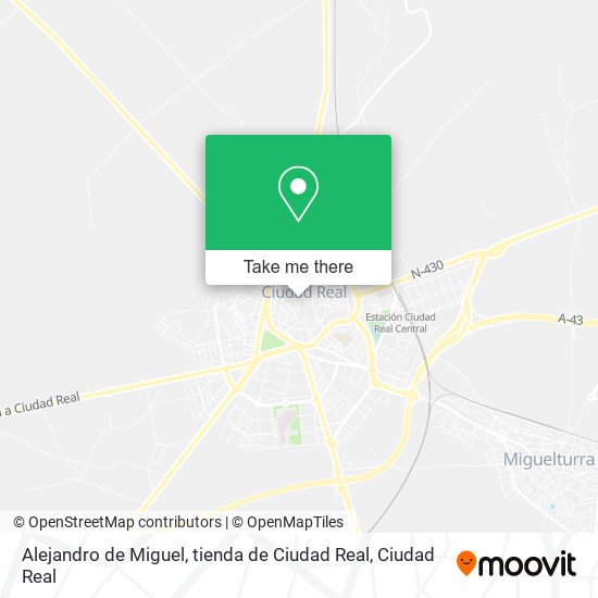 Alejandro de Miguel, tienda de Ciudad Real map