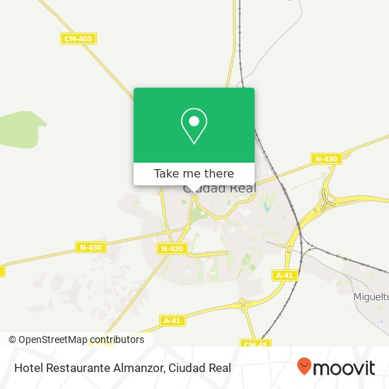 mapa Hotel Restaurante Almanzor