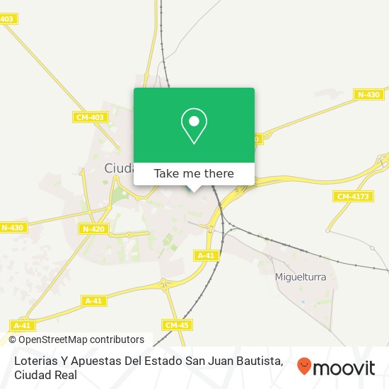 Loterias Y Apuestas Del Estado San Juan Bautista map