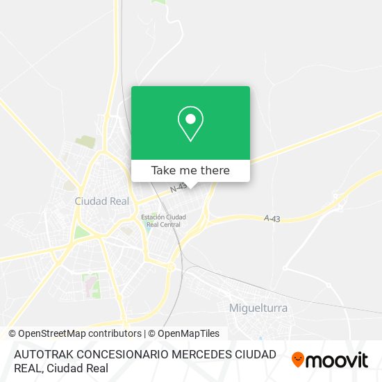 AUTOTRAK CONCESIONARIO MERCEDES CIUDAD REAL map