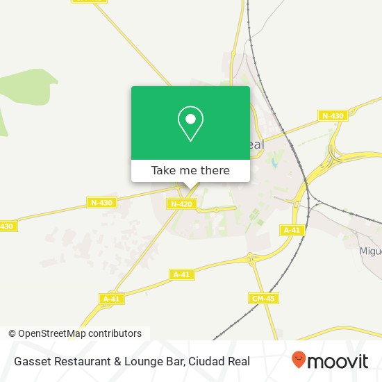mapa Gasset Restaurant & Lounge Bar, Carretera de Puertollano 13005 Ciudad Real