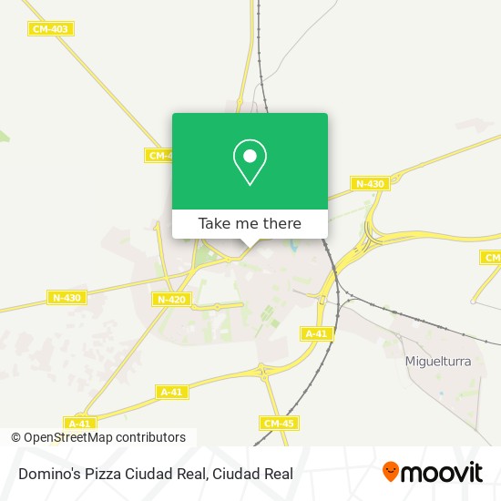 Domino's Pizza Ciudad Real map