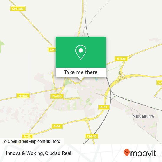 mapa Innova & Woking, Ronda de Granada, 11 13004 Ciudad Real