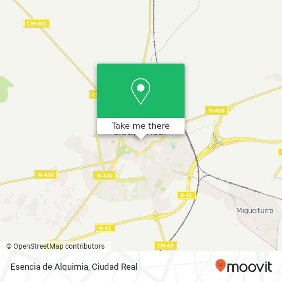 mapa Esencia de Alquimia, Calle de Montesa, 3 13001 Ciudad Real