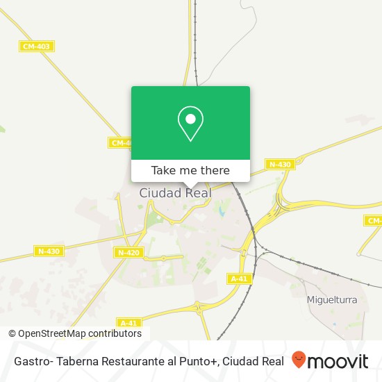 Gastro- Taberna Restaurante al Punto+, Calle Alcántara, 8 13004 Ciudad Real map