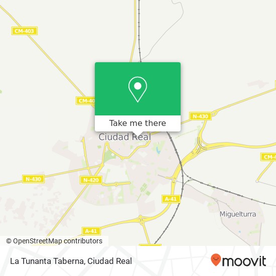 mapa La Tunanta Taberna, Calle de la Mata, 9 13004 Ciudad Real