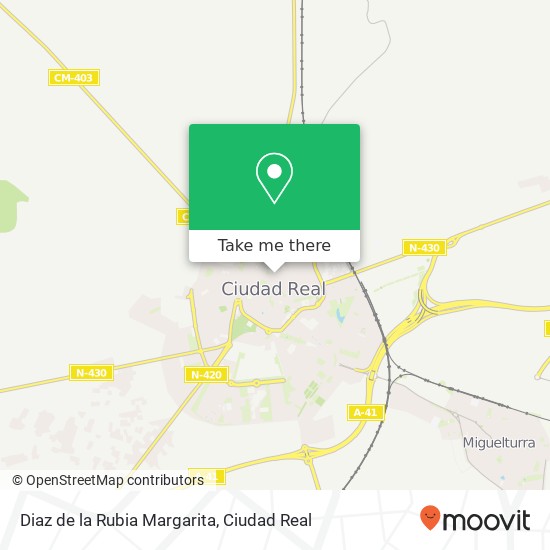 mapa Diaz de la Rubia Margarita, Calle Toledo, 2 13001 Ciudad Real