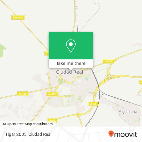 mapa Tigar 2005, Calle de la Cruz, 8 13001 Ciudad Real