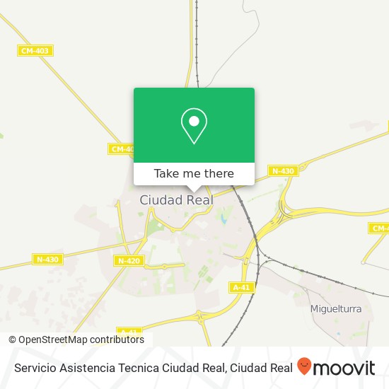 Servicio Asistencia Tecnica Ciudad Real map