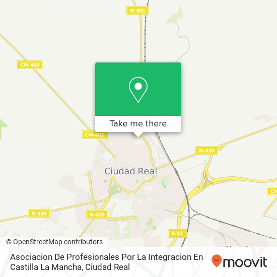Asociacion De Profesionales Por La Integracion En Castilla La Mancha map