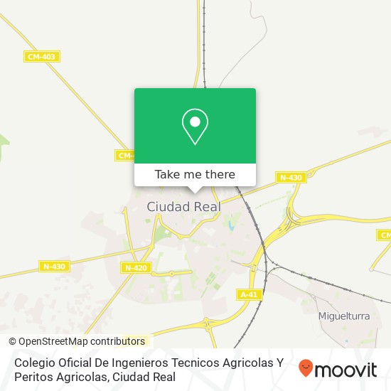 mapa Colegio Oficial De Ingenieros Tecnicos Agricolas Y Peritos Agricolas