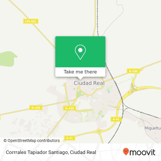 Corrrales Tapiador Santiago map