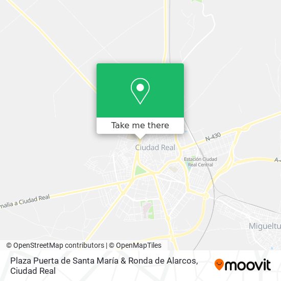 Plaza Puerta de Santa María & Ronda de Alarcos map