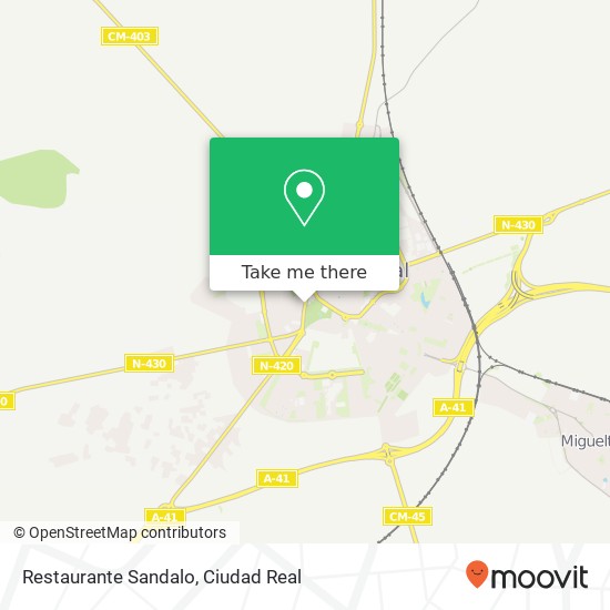 Restaurante Sandalo, Ronda del Parque 13002 Ciudad Real map