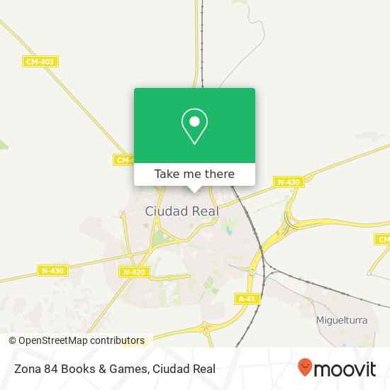 Zona 84 Books & Games map