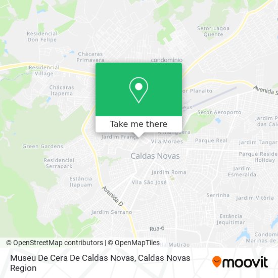 Mapa Museu De Cera De Caldas Novas