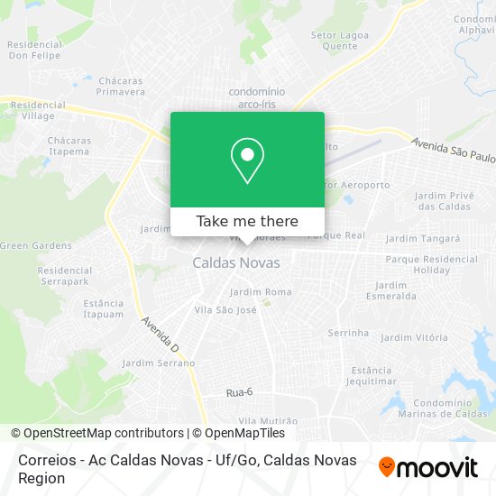 Correios - Ac Caldas Novas - Uf / Go map